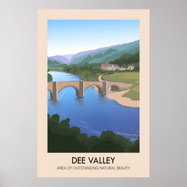 Dee Valley AONB Reiseplakat Poster (Vorne)