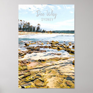 Dee Why Northern Strände Sydney Poster