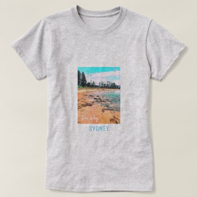 Dee Why Sydney Beach Australien reisen T-Shirt (Design vorne)