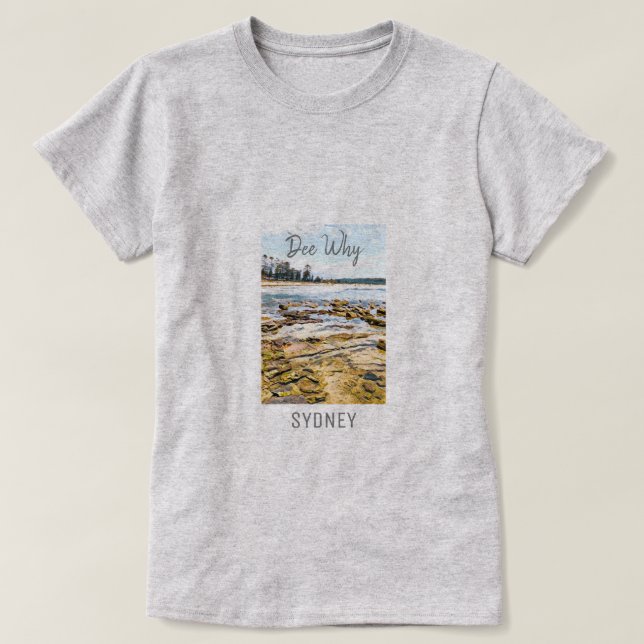 Dee Why Sydney Beach Australien Reisen T-Shirt (Design vorne)