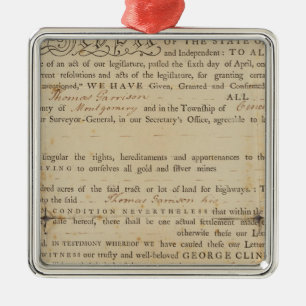 Deed, New York Silbernes Ornament