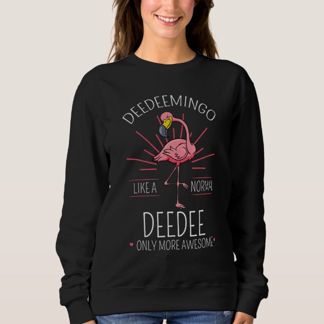 Deedeemingo Deedee Flamingo Oma Großmutter 3 Sweatshirt (Vorderseite)