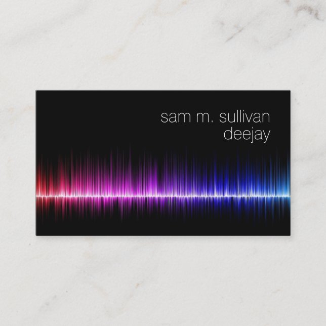 Deejay Disk Jockey Music Visitenkarte (Vorderseite)