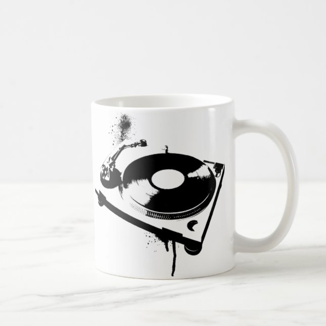 Deejay DJ Tourne-disque café Mug | Cadeaux de musi (Droite)