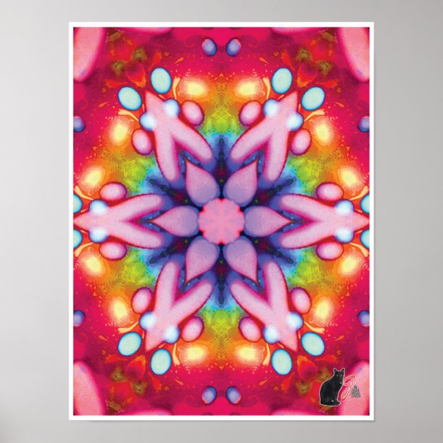 Deelish Kinetic Collage Kaleidoscope Poster (Vorne)