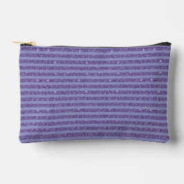 Deep Amethyst Glitter Style Horizontal Stripes  Zubehörtasche