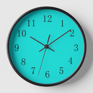 Deep Aqua Blue Kitchen Wall Clock Uhr
