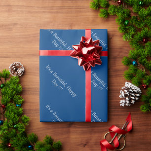 Deep Azure Blue 004080 - Custom Message or Blank Geschenkpapier