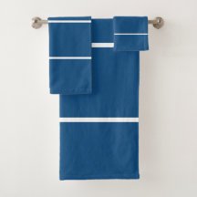 Deep Azure Blue White Geometric