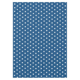 Deep Azure Blue White Polka Dots Tischdecke