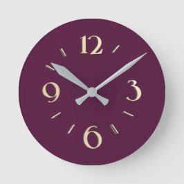 Deep Berry Wall Clock Runde Wanduhr