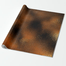 Deep Black Gold Glass Ice Glam Geschenkpapier