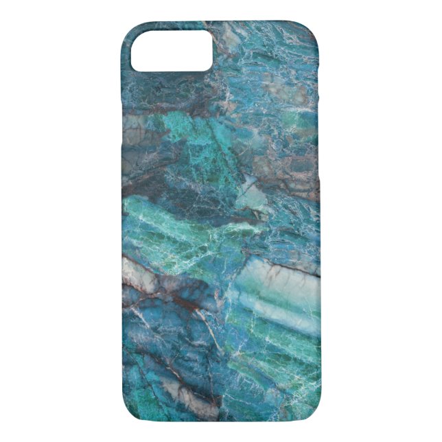 Deep Blue Abstrakt Marble Muster Case-Mate iPhone Hülle (Rückseite)