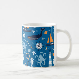 Deep Blue All Things Nautic Kaffeetasse