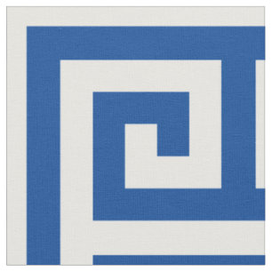 Deep Blue Alternatives griechisches Schlüsselquadr Stoff