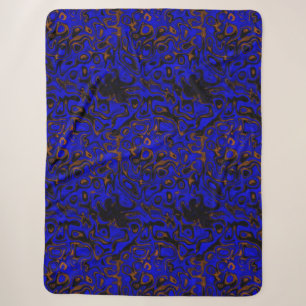 Deep Blue and Gold Fire Stone Sherpadecke