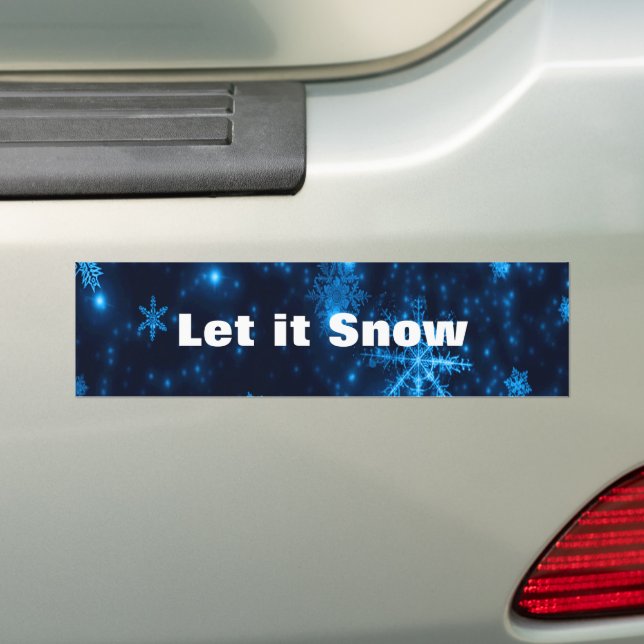 Deep Blue & Bright Snowflakes Autoaufkleber (Auf Auto)