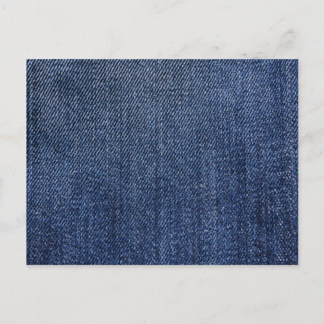 Deep Blue Denim Print Postkarte (Vorderseite)