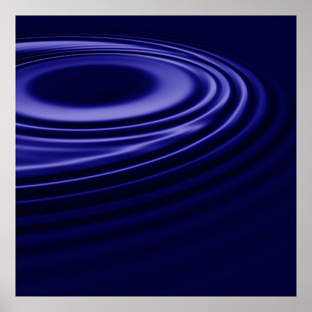 Deep Blue Digital Art Poster (Vorne)