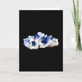 Deep Blue Fluorite Crystal & FlakeCalcite Hinzufüg Karte