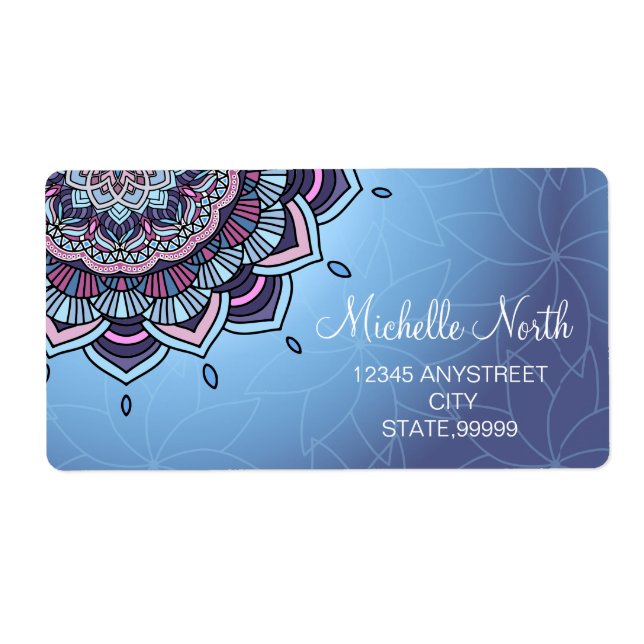 Deep Blue Glow Mandala ID361 (Vorne)