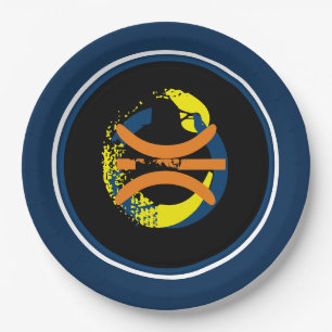 Deep Blue/Golden Yellow/Black Basketball 9" Teller