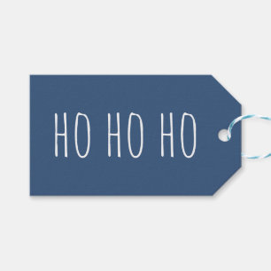 Deep Blue HO HO HO Weihnachten Navy Holiday Sant Geschenkanhänger