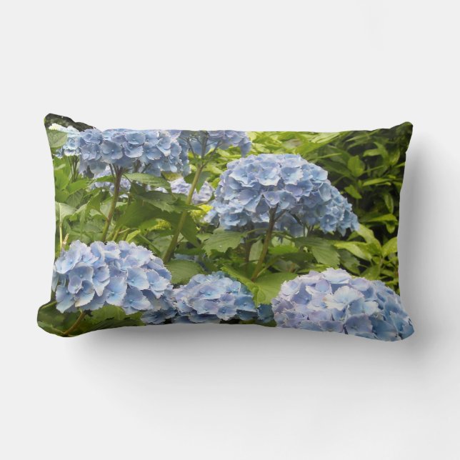 Deep Blue Hydrangeas Lendenkissen (Vorderseite)