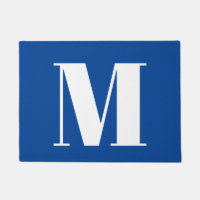 Deep Blue Initial Letter Monogram Modern Stilvoll