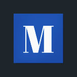 Deep Blue Initial Letter Monogram Modern Stilvoll Leinwanddruck<br><div class="desc">Möchten Sie ein Produkt mit den Initialen Ihres Namens besitzen? Es ist sehr einfach,  ästhetisch und attraktiv.</div>