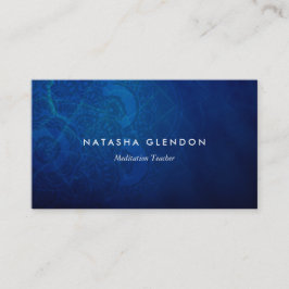 Deep Blue Mandala Zen Business Card Visitenkarte