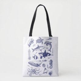 Deep Blue Menagerie Tasche