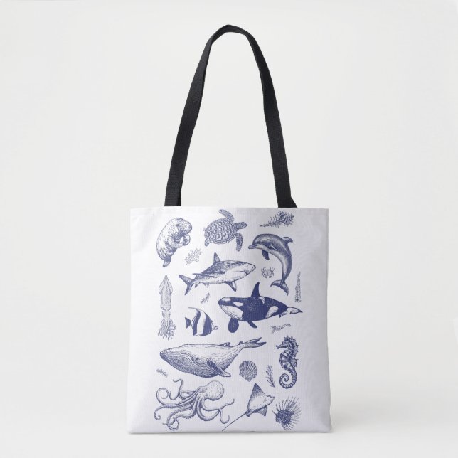 Deep Blue Menagerie Tasche (Vorderseite)