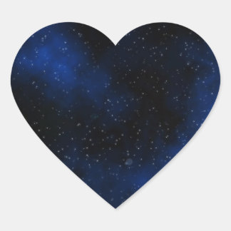 Deep Blue Milky Way Stars Galaxy Solar System Herz-Aufkleber