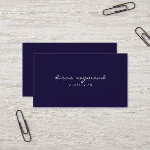 Deep Blue Minimalist Professional Visitenkarte