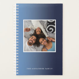 Deep Blue Ombre Two Foto Planner Planer
