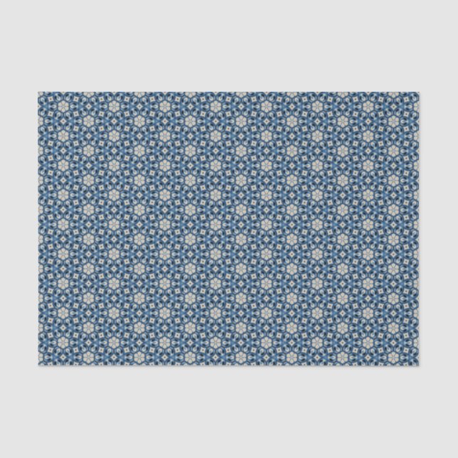 Deep Blue Prairie Heritage Medallion Seidenpapier (Vorderseite)