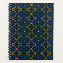 Deep Blue Retro Vintage Pattern 