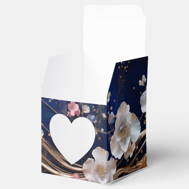 Deep Blue Scatter-Blume Geschenkschachtel (Geöffnet)
