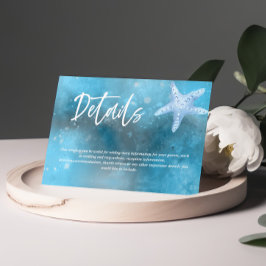 Deep Blue Sea Summer Wedding Card Begleitkarte