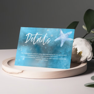 Deep Blue Sea Summer Wedding Card Begleitkarte