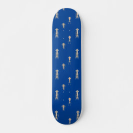Deep Blue Sea Tintenfisch Muster Skateboard