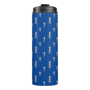 Deep Blue Sea Tintenfisch Muster Thermosbecher