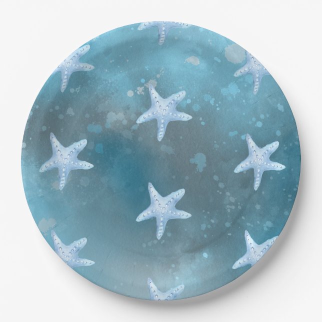 Deep Blue Sea Wedding  Pappteller (Vorderseite)