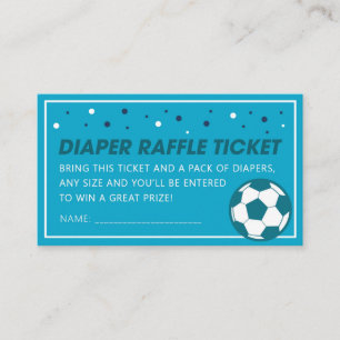 Deep Blue Soccer Baby Duschkabine Windeln Raffle T Visitenkarte