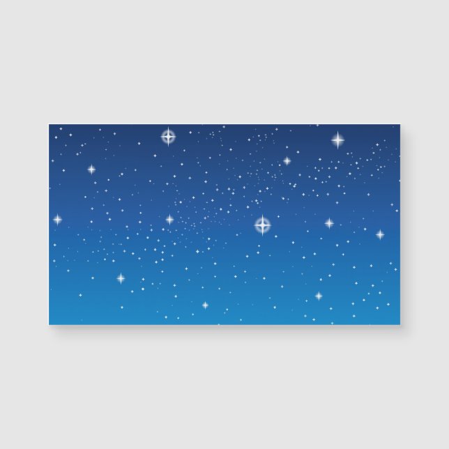 Deep Blue Starry Night Sky Magnetkarte (Vorderseite)