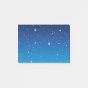 Deep Blue Starry Night Sky Post-it Klebezettel