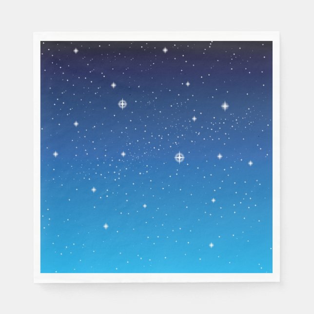 Deep Blue Starry Night Sky Serviette (Vorderseite)