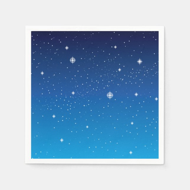 Deep Blue Starry Night Sky Serviette (Vorderseite)