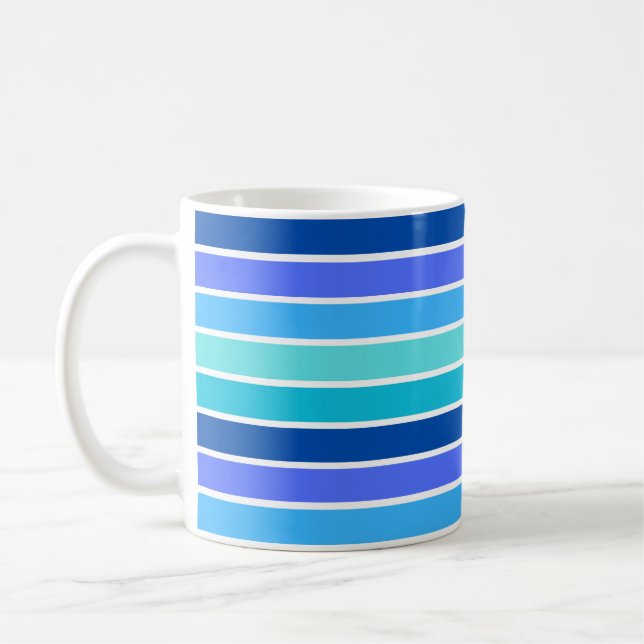Deep Blue Streifen Kaffeetasse (Links)